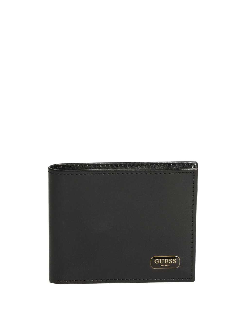 Black Men\'s Guess Chavez Passcase Wallets Australia Sale | 907RGHEMP