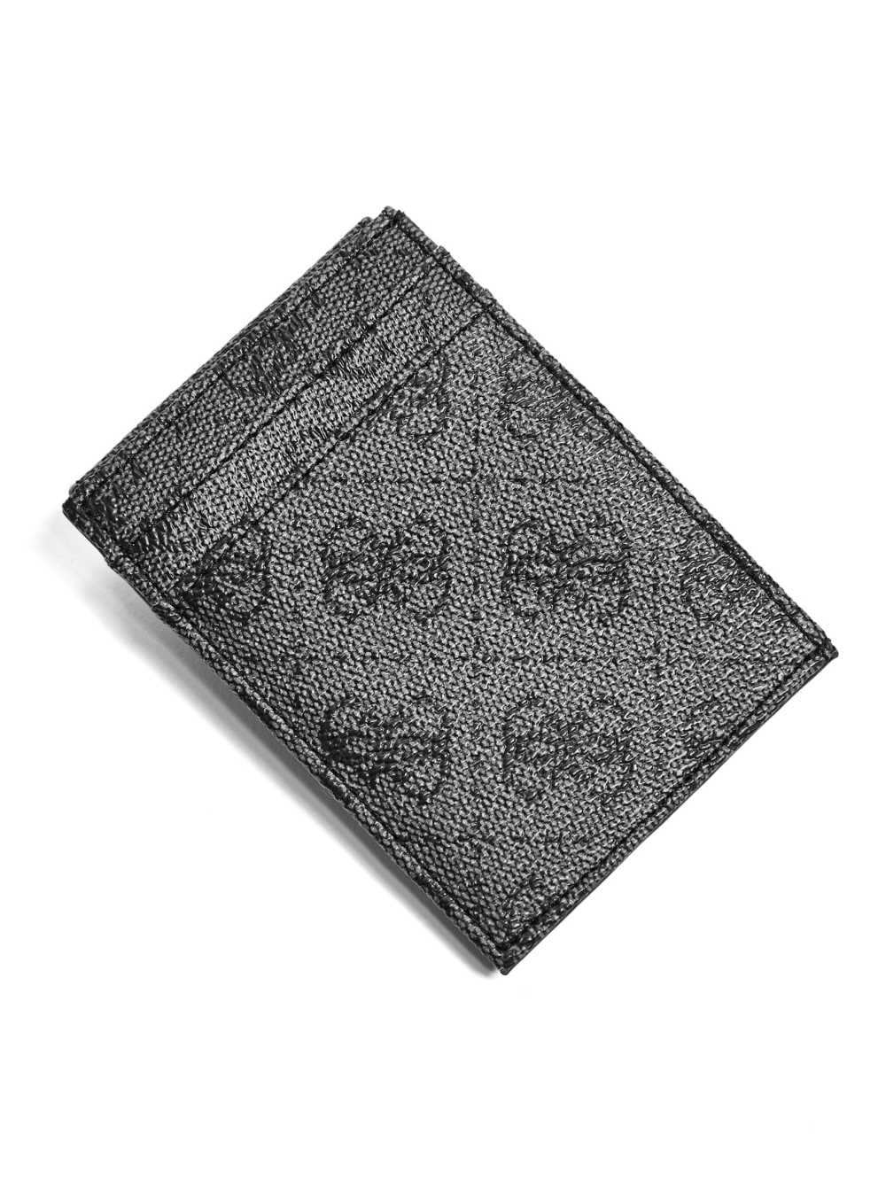 Black Men's Guess Don Logo-Print Magnetic Card Case Wallets Australia Sale | 903TKPMFG