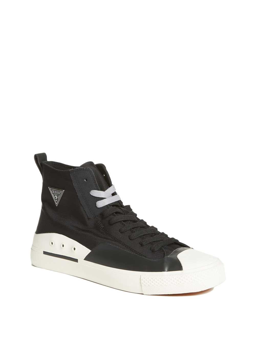 Black Men\'s Guess Ederle High-Top Sneakers Australia Sale | 683IWREAT