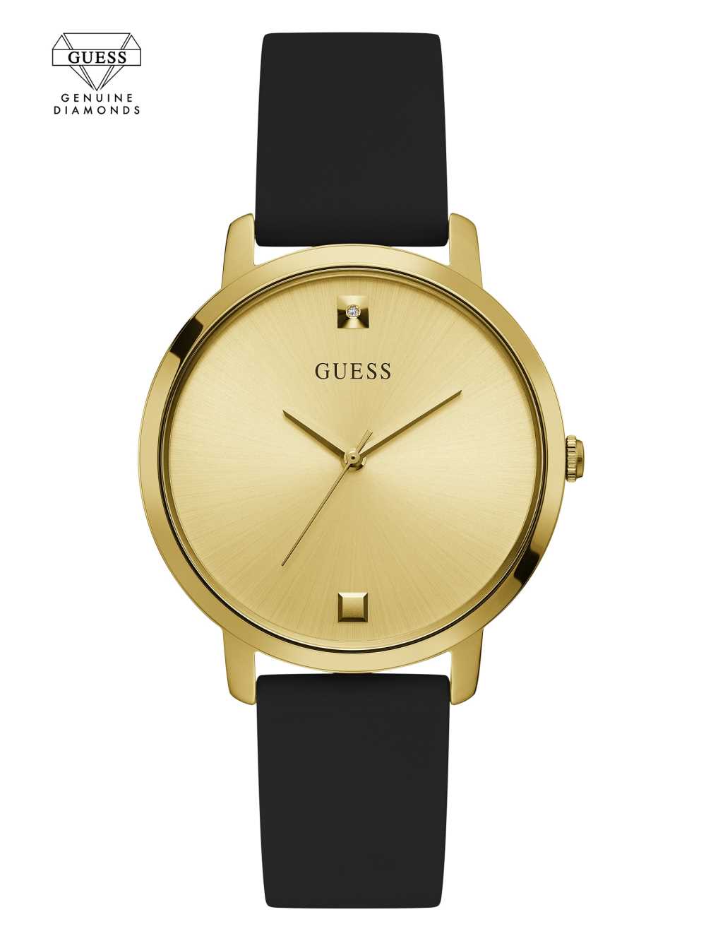 Black Men\'s Guess Gold-Tone Diamond Analog Watches Australia Sale | 186DGMATU