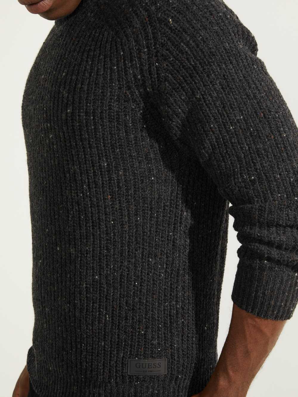 Black Men's Guess Lester Hunter Jumper Sweaters Australia Sale | 216VWNEKB