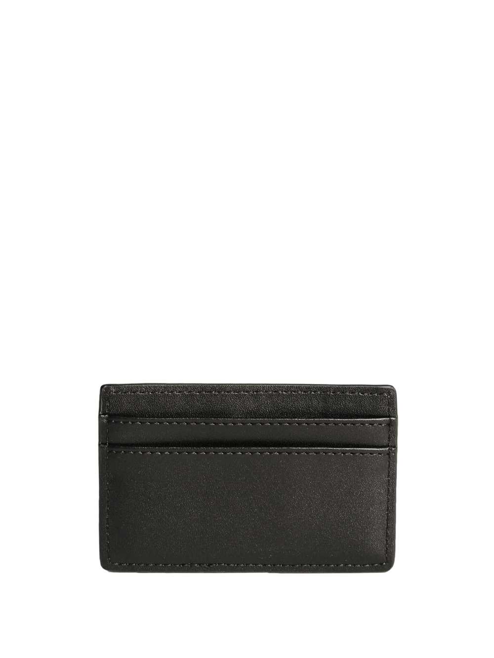 Black Men's Guess Logo Card Holder Wallets Australia Sale | 192LKUYIJ