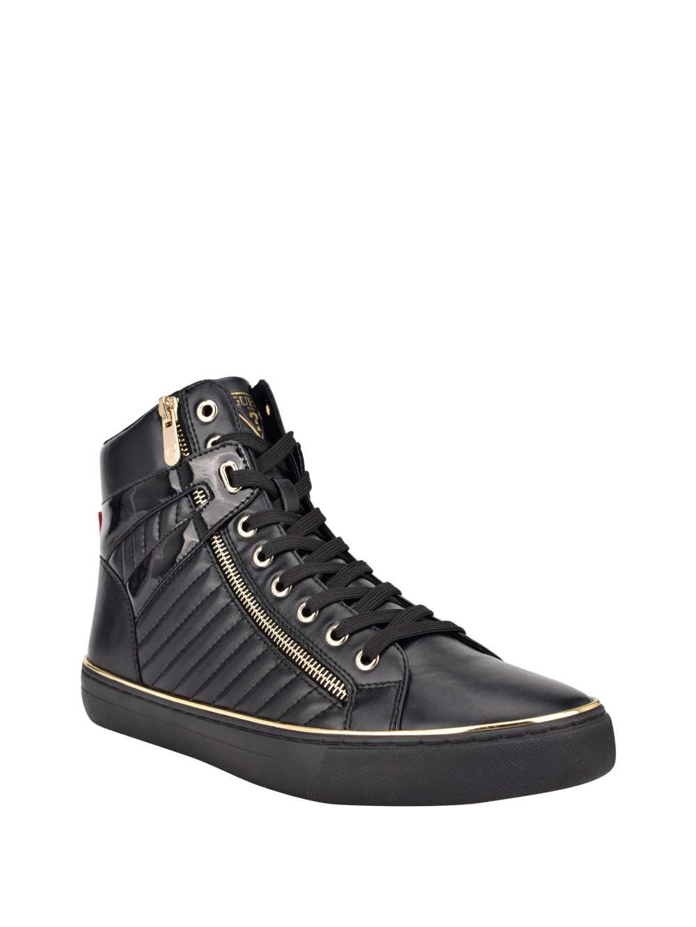 Black Men\'s Guess Million High-Top Sneakers Australia Sale | 930RKVCSU