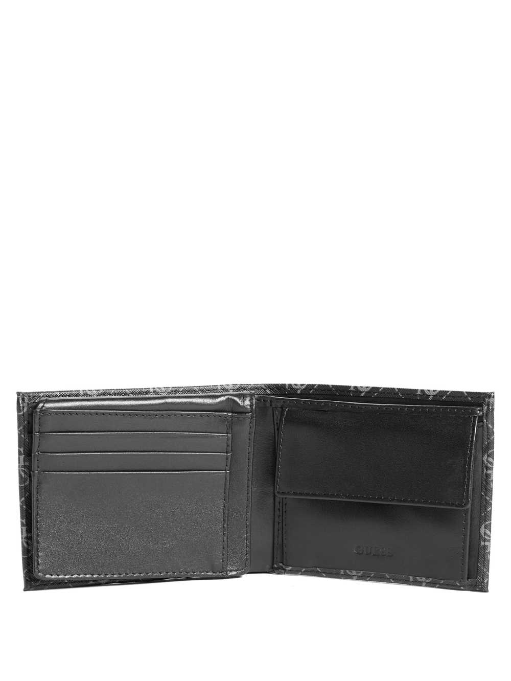 Black Men's Guess Monterrey Bifold Wallets Australia Sale | 081MZWVQP