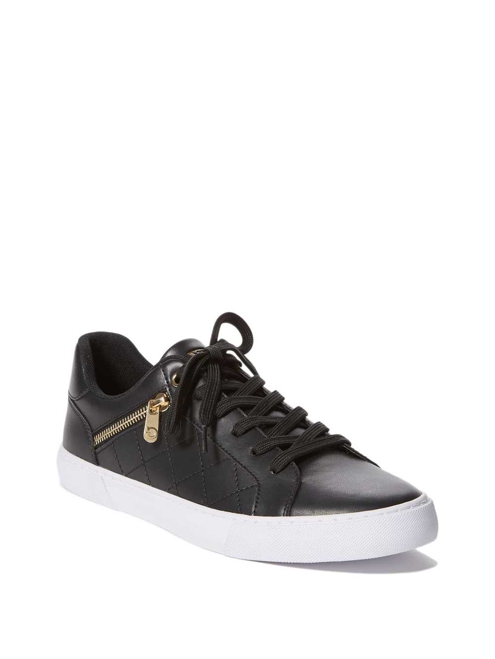 Black Men\'s Guess Myran Zip Low-Top Sneakers Australia Sale | 915CDUSVB