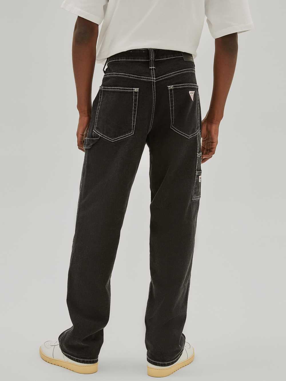 Black Men's Guess Originals Carpenter Jeans Australia Sale | 208DWKNGU