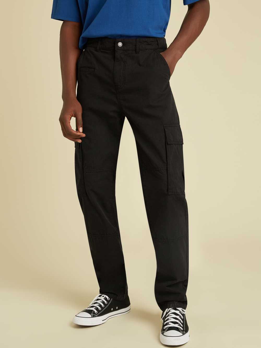 Black Men\'s Guess Originals Kit Cargo Pants Australia Sale | 940NVXPBY