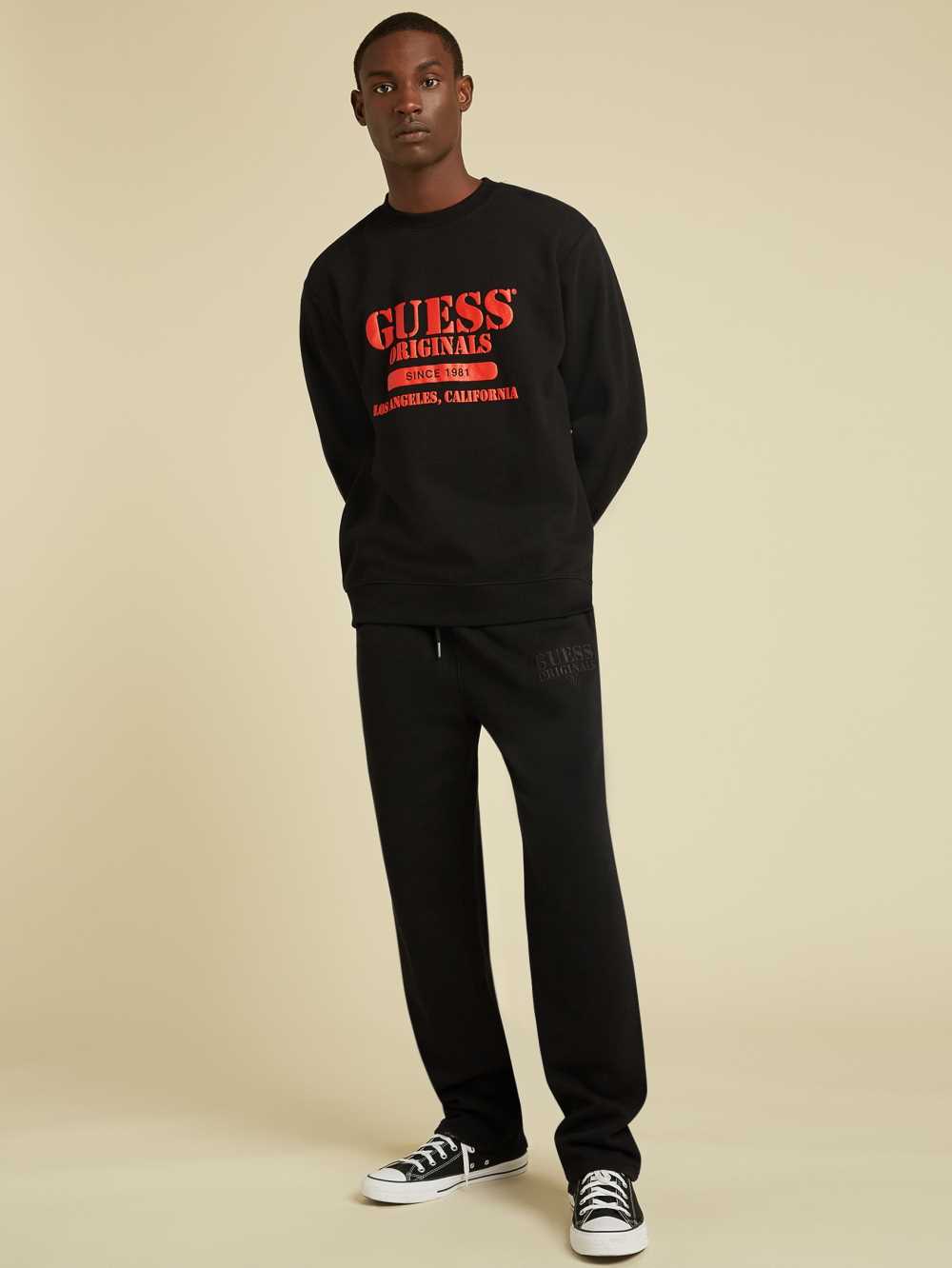 Black Men's Guess Originals Kit Joggers Australia Sale | 401TXHZIS