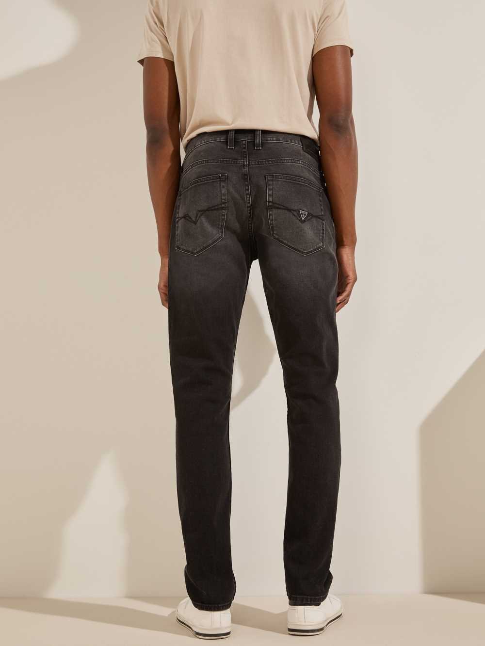 Black Men's Guess Slim Tapered Jeans Australia Sale | 273DXNRBV