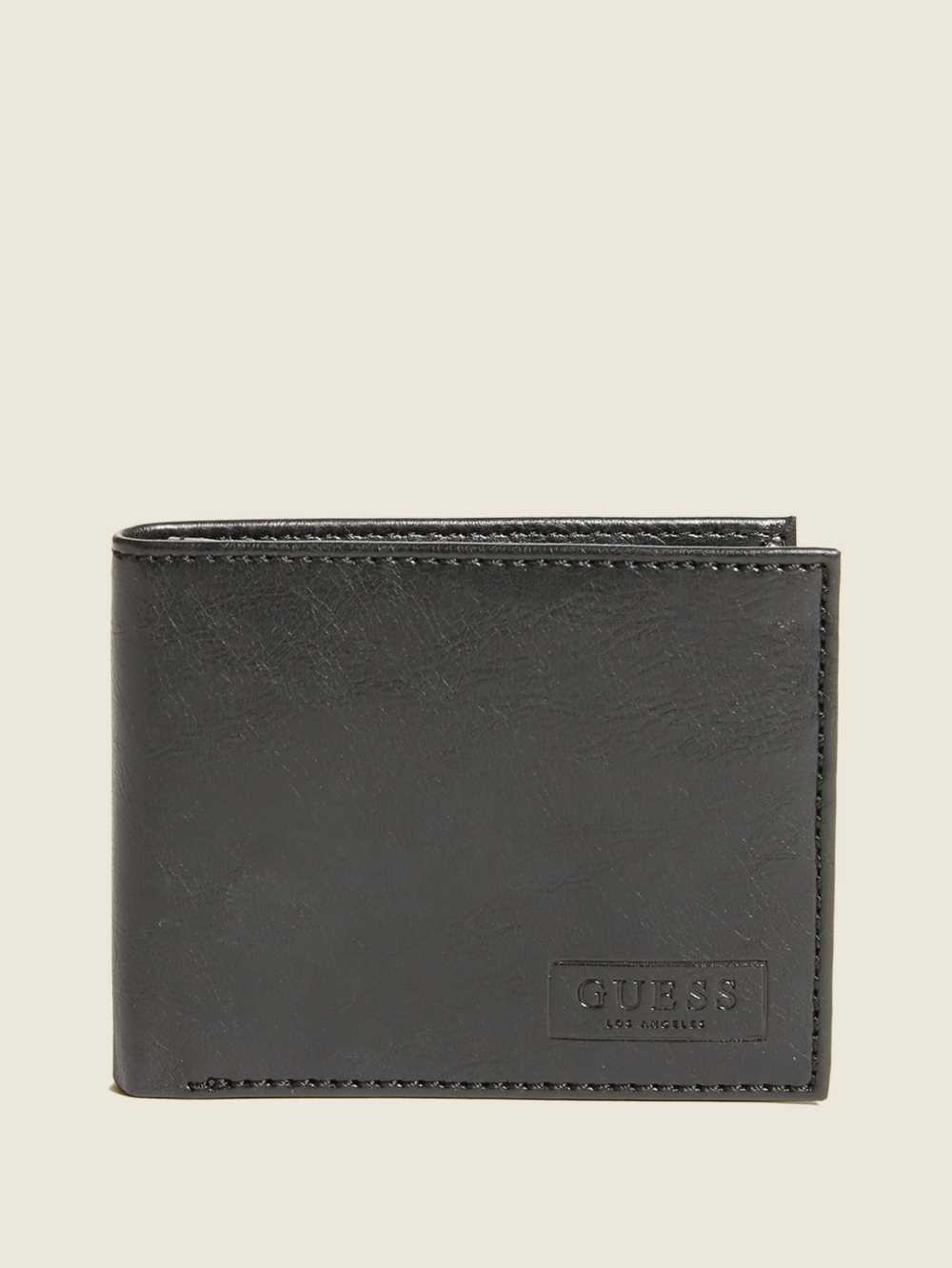 Black Men\'s Guess West Passport Case Wallets Australia Sale | 042KIQLNP