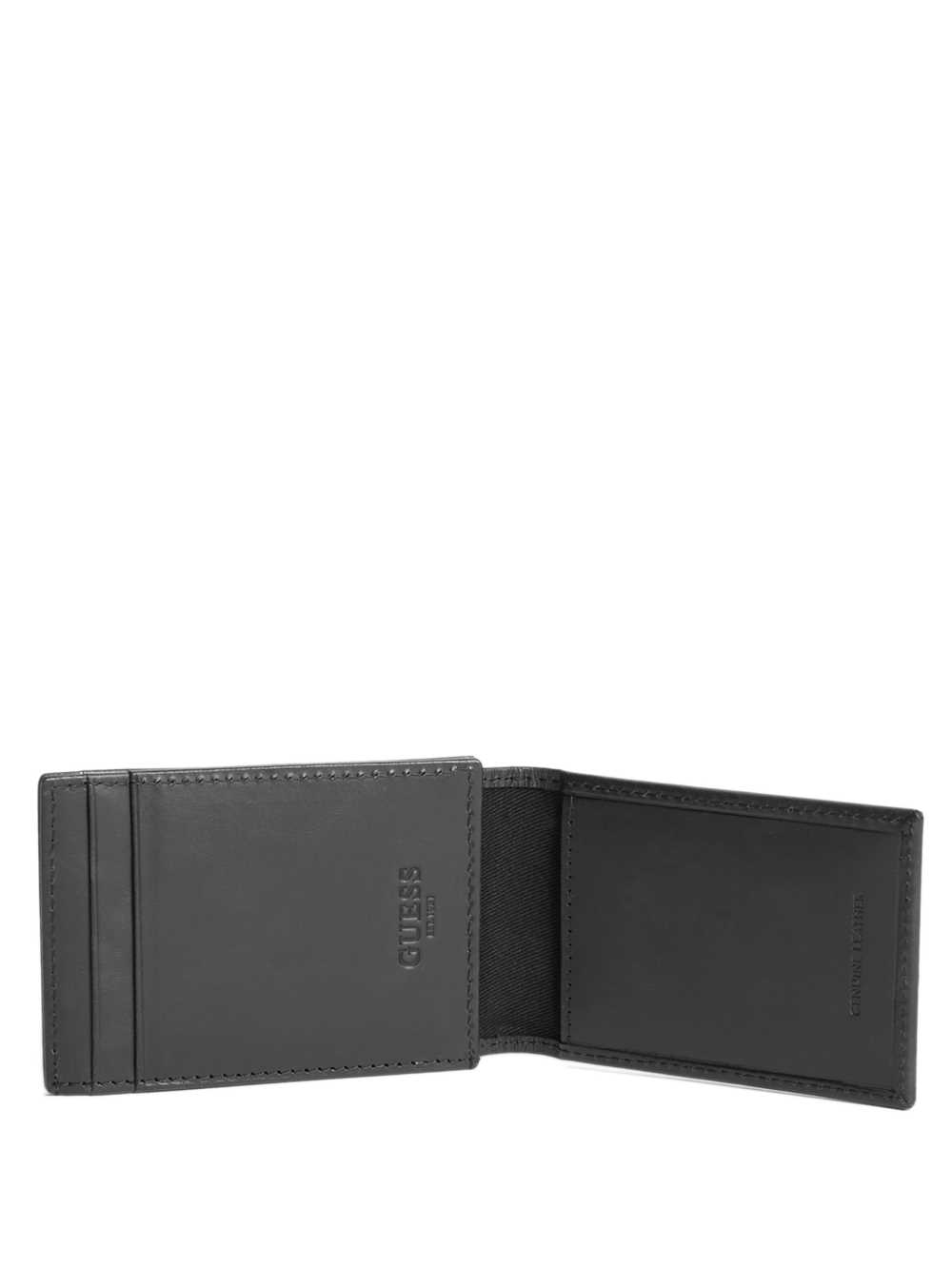 Black Men's Guess West Wide Magnetic Wallets Australia Sale | 154LPVFKZ