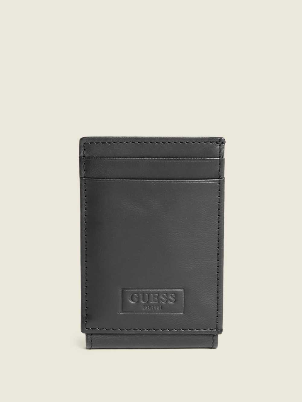 Black Men\'s Guess West Wide Magnetic Wallets Australia Sale | 154LPVFKZ