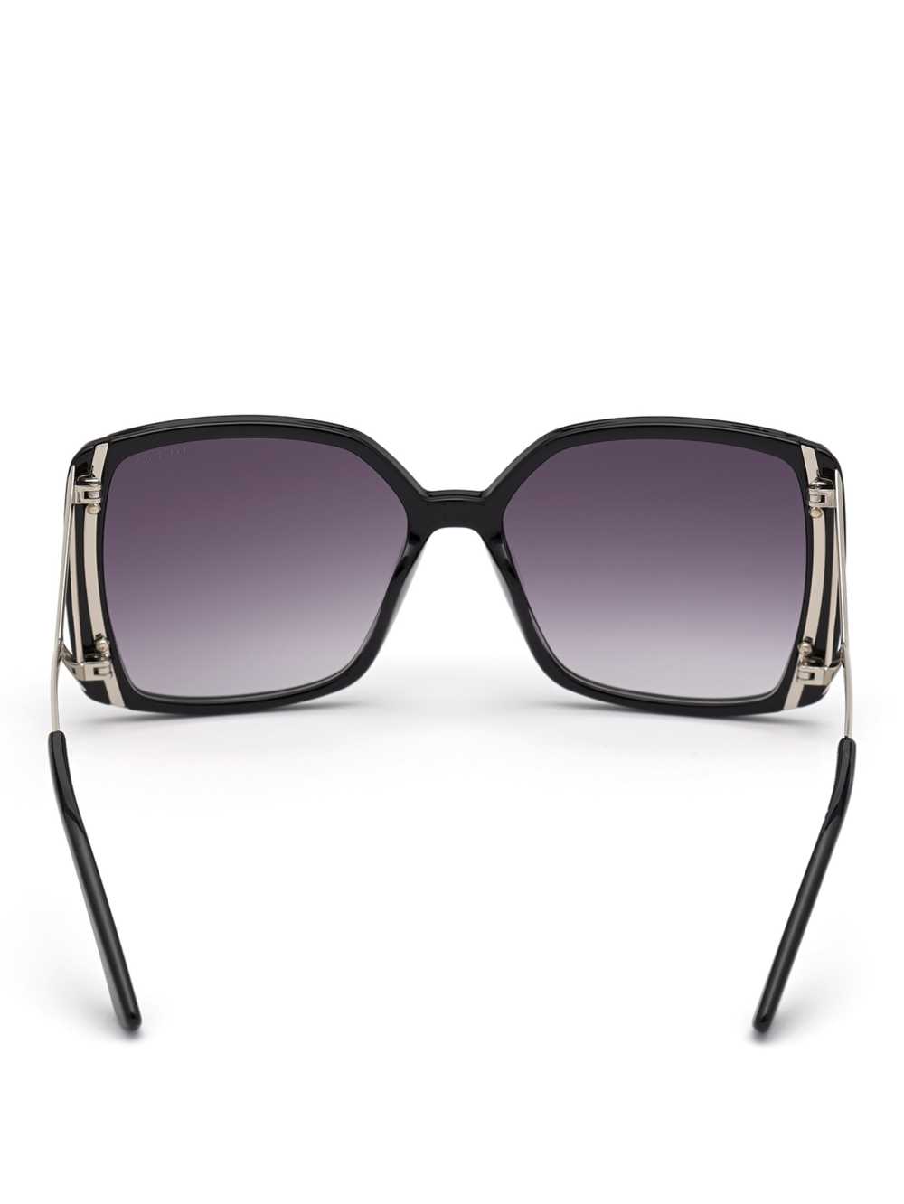 Black Purple Women's Guess Cutout Square Sunglasses Australia Sale | 621WDIOPZ