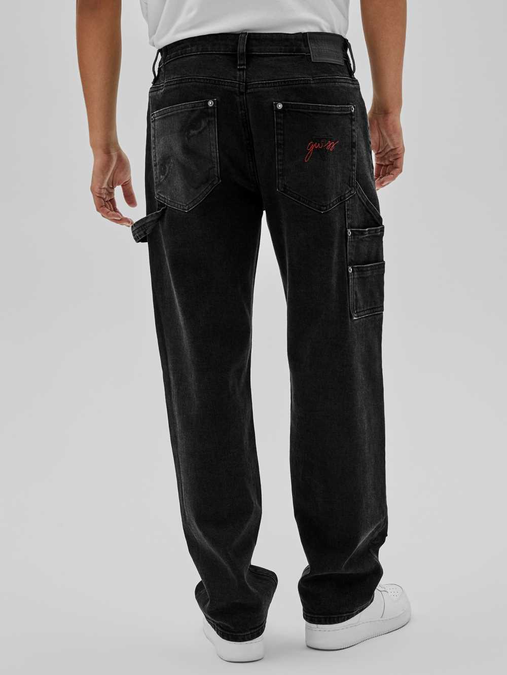 Black Wash Men's Guess Originals Carpenter Pants Australia Sale | 571RYOWDE