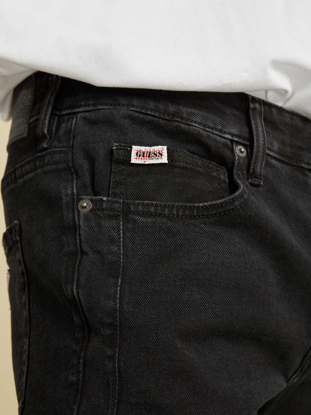 Black Wash Men's Guess Originals Skinny Jeans Australia Sale | 840SEHTBK