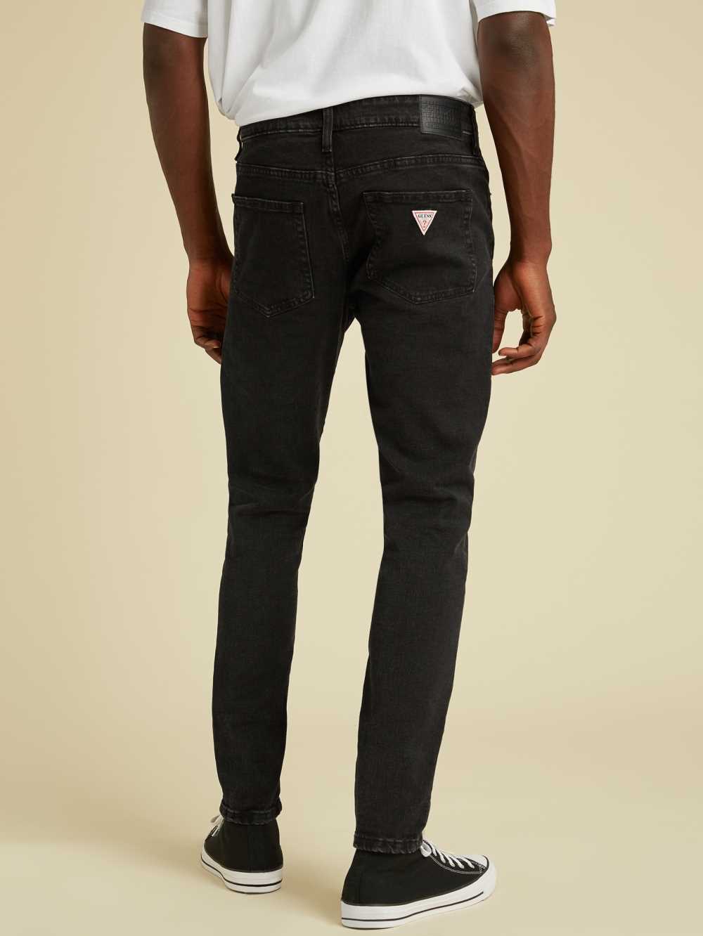 Black Wash Men's Guess Originals Skinny Jeans Australia Sale | 840SEHTBK