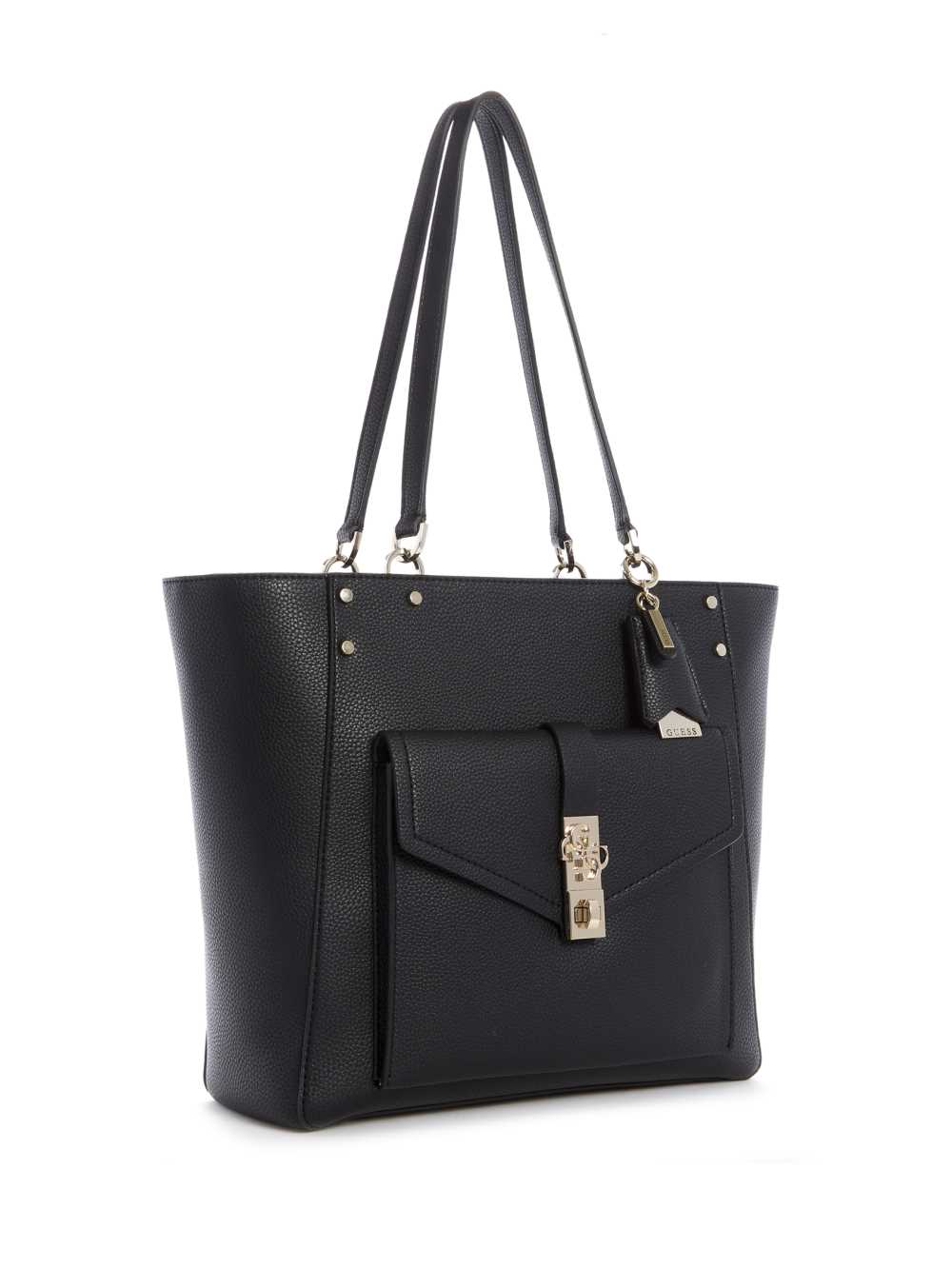 Black Women's Guess Albury Faux-Leather Tote Bags Australia Sale | 134UCTAXD