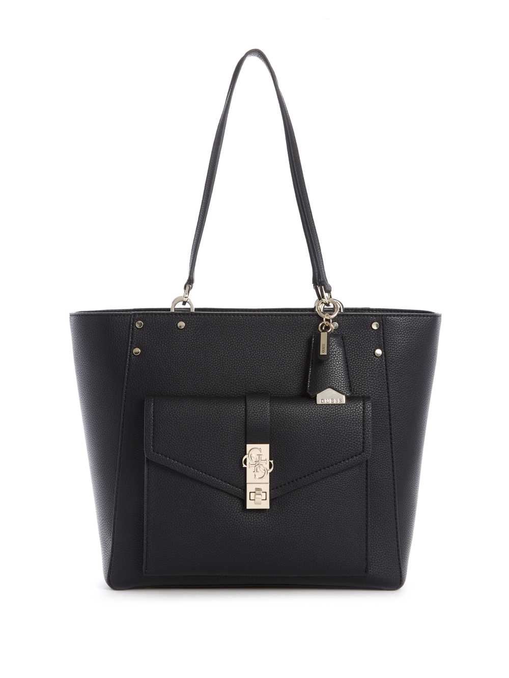 Black Women\'s Guess Albury Faux-Leather Tote Bags Australia Sale | 134UCTAXD