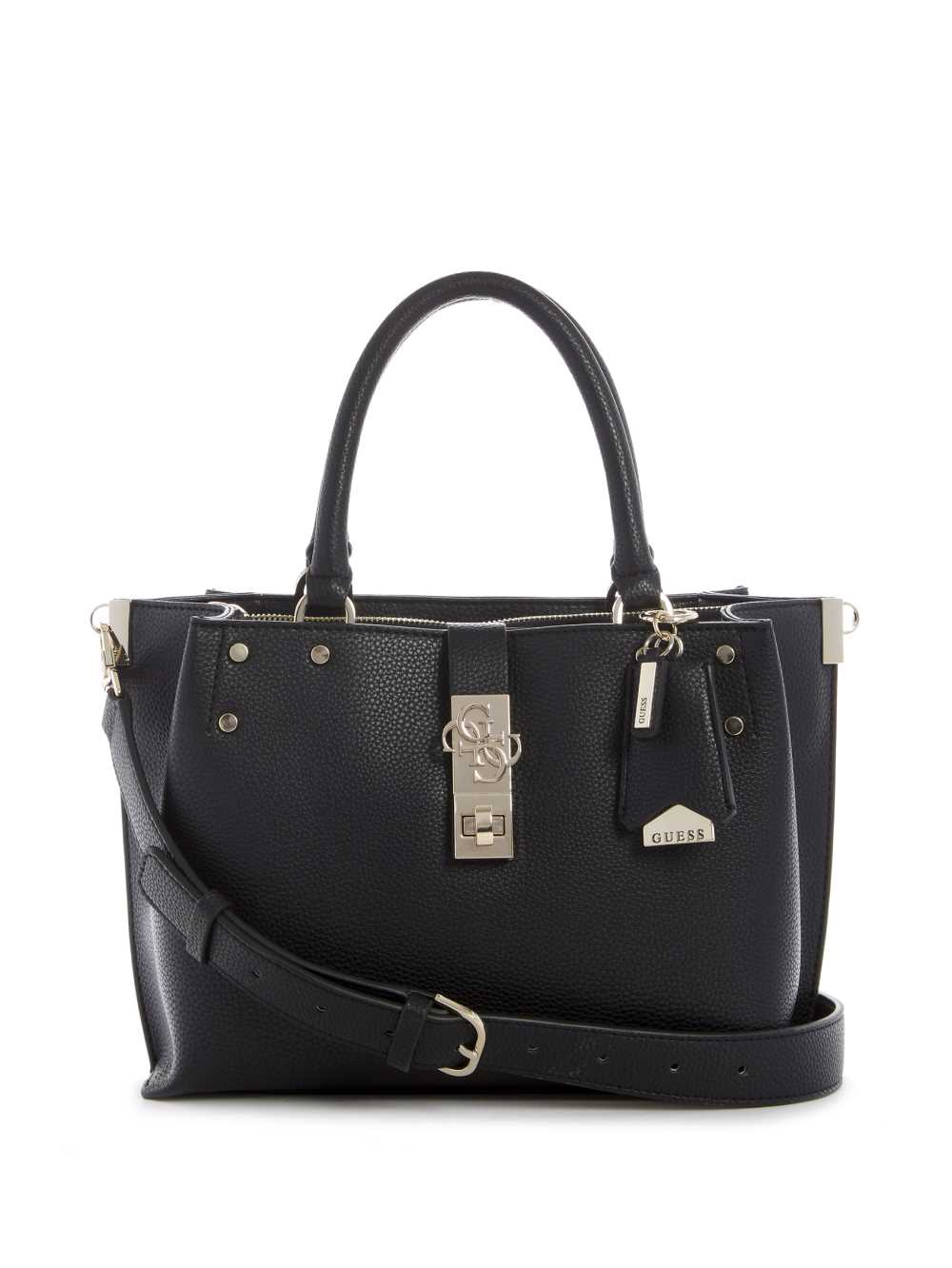 Black Women\'s Guess Albury Small Girlfriend Satchel Bags Australia Sale | 326QMYRUE