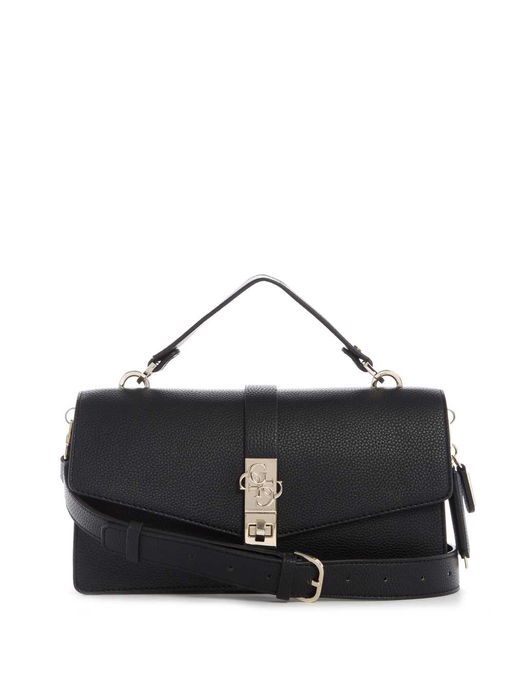 Black Women\'s Guess Albury Top-Handle Flap Bag Crossbody Bags Australia Sale | 702LOGABW