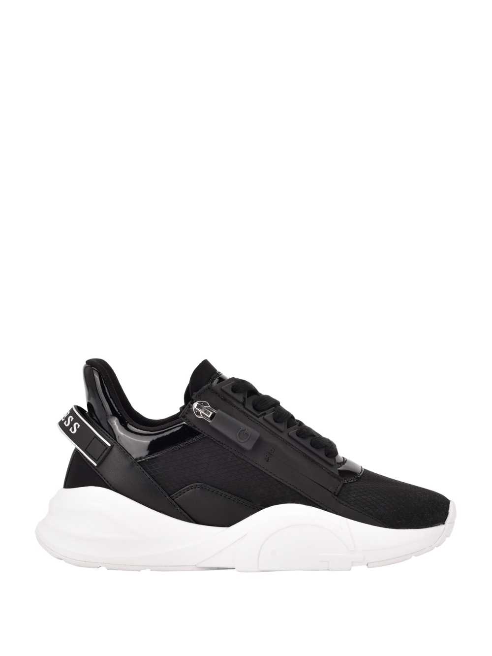 Black Women's Guess Bailian Side-Zip Sneakers Australia Sale | 976YPDEAR