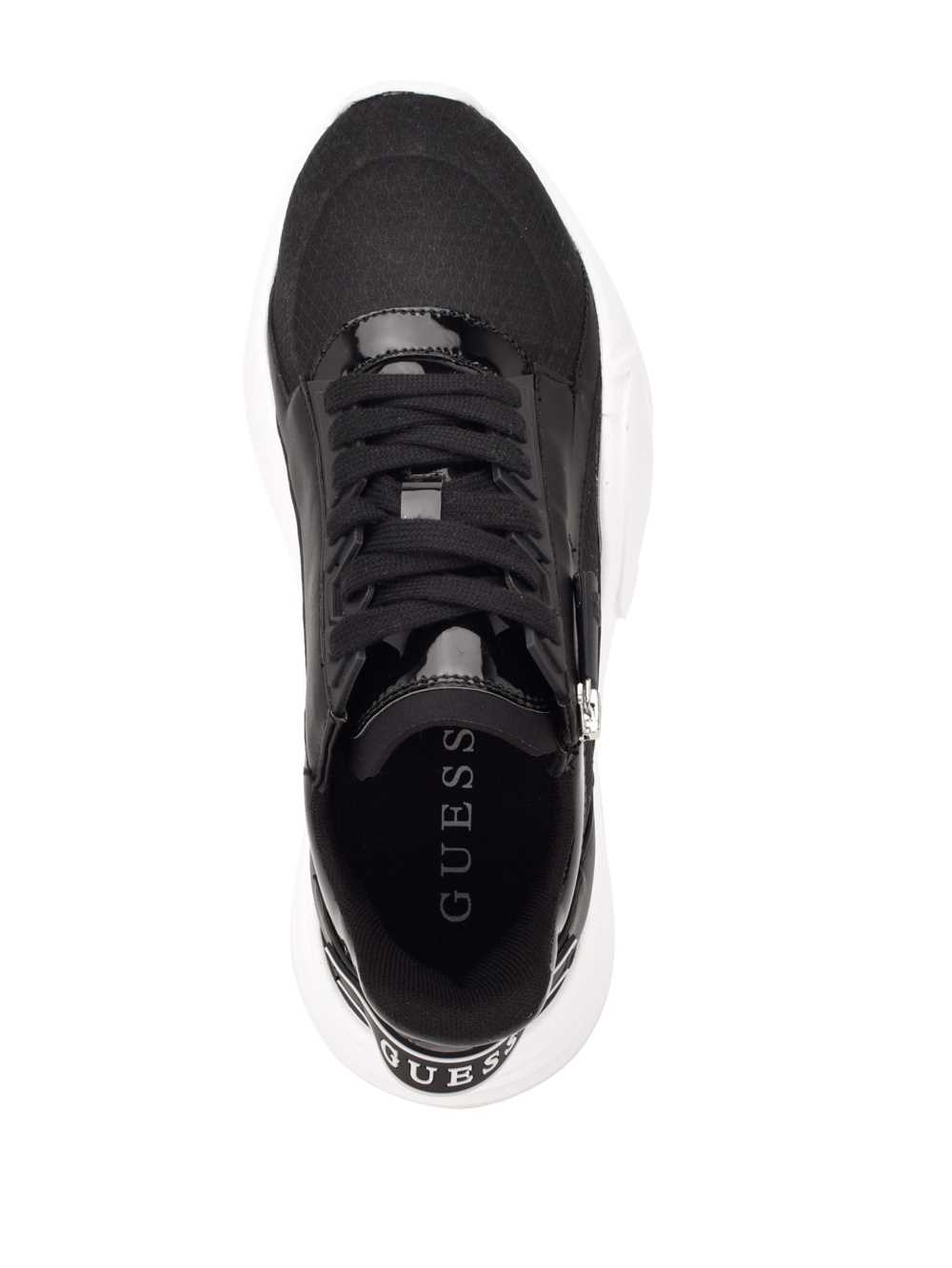 Black Women's Guess Bailian Side-Zip Sneakers Australia Sale | 976YPDEAR