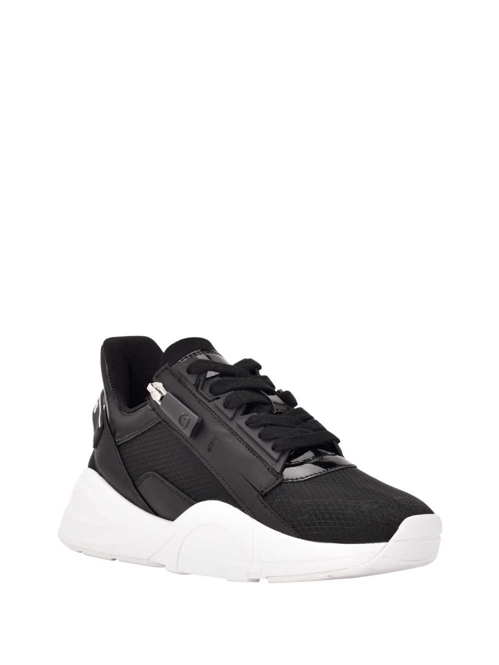 Black Women\'s Guess Bailian Side-Zip Sneakers Australia Sale | 976YPDEAR