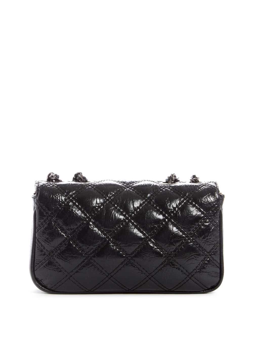 Black Women's Guess Cessily Quilted Mini Convertible Crossbody Bags Australia Sale | 105ZHBATI