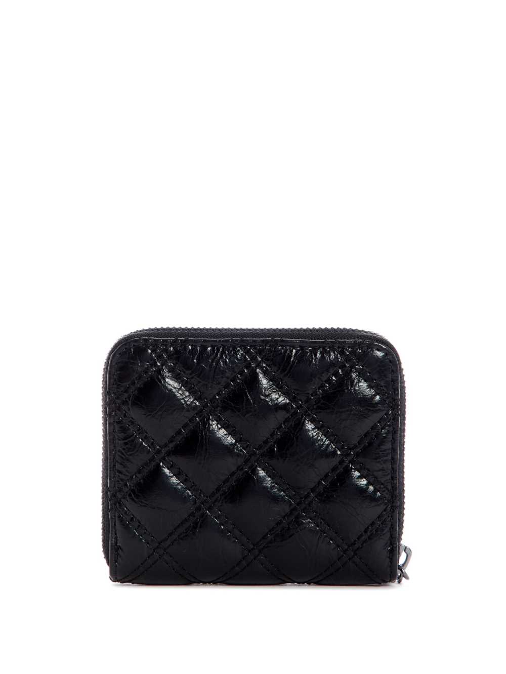 Black Women's Guess Cessily Quilted Small Zip-Around Wallets Australia Sale | 321LSIQTY