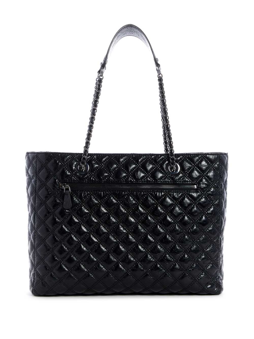 Black Women's Guess Cessily Quilted Tote Bags Australia Sale | 602KRFTLN