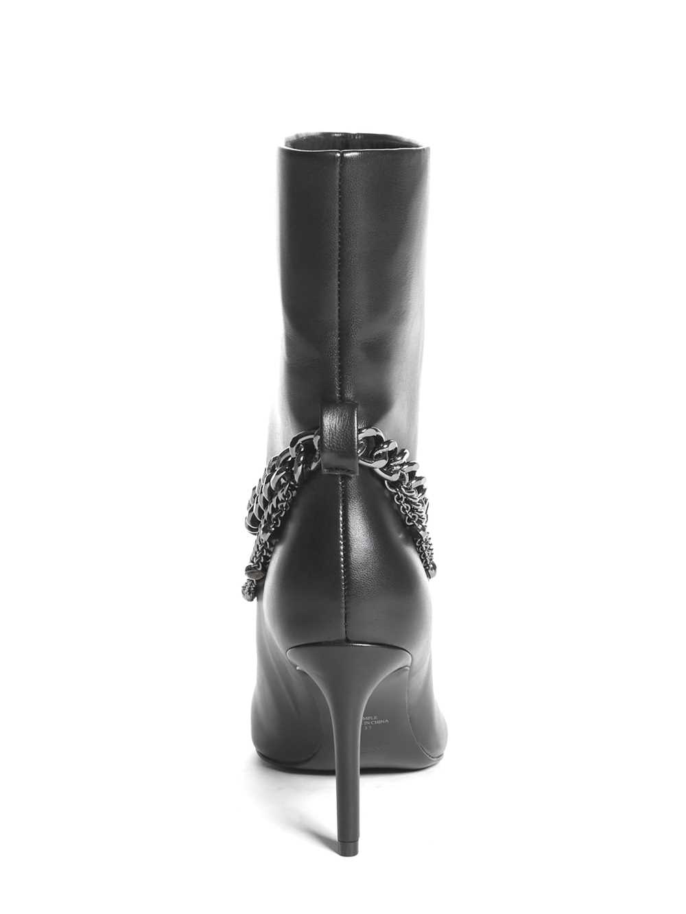 Black Women's Guess Dasilde Chain Booties Australia Sale | 316ADNXSO