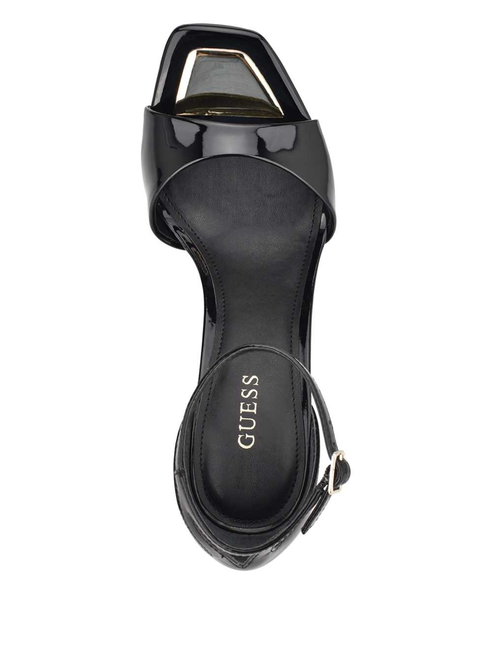 Black Women's Guess Divine Heeled Heels Sandals Australia Sale | 421UEYZAS