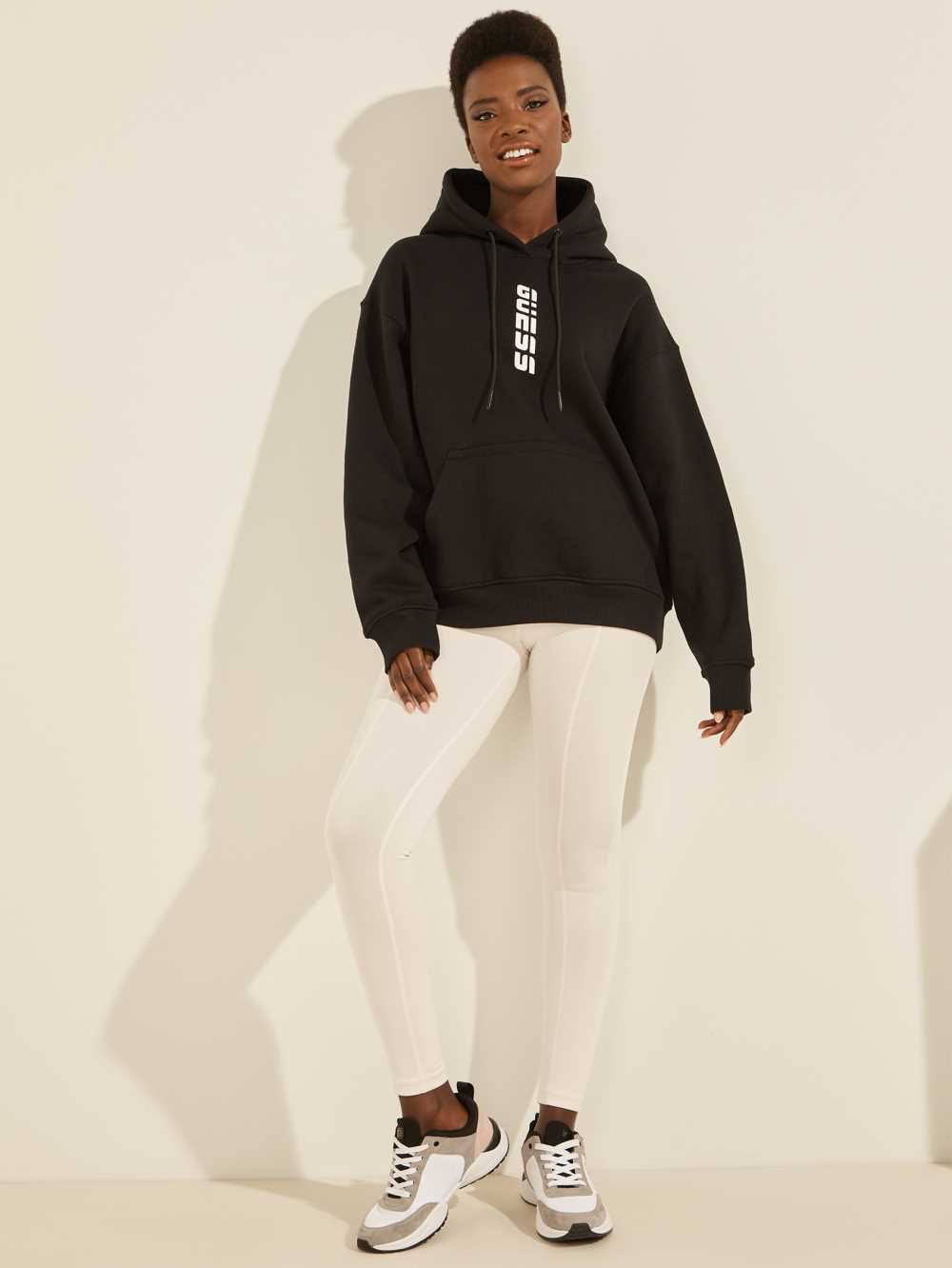 Black Women's Guess Eco Alisha Hooded Sweatshirt Australia Sale | 493JCTRIB