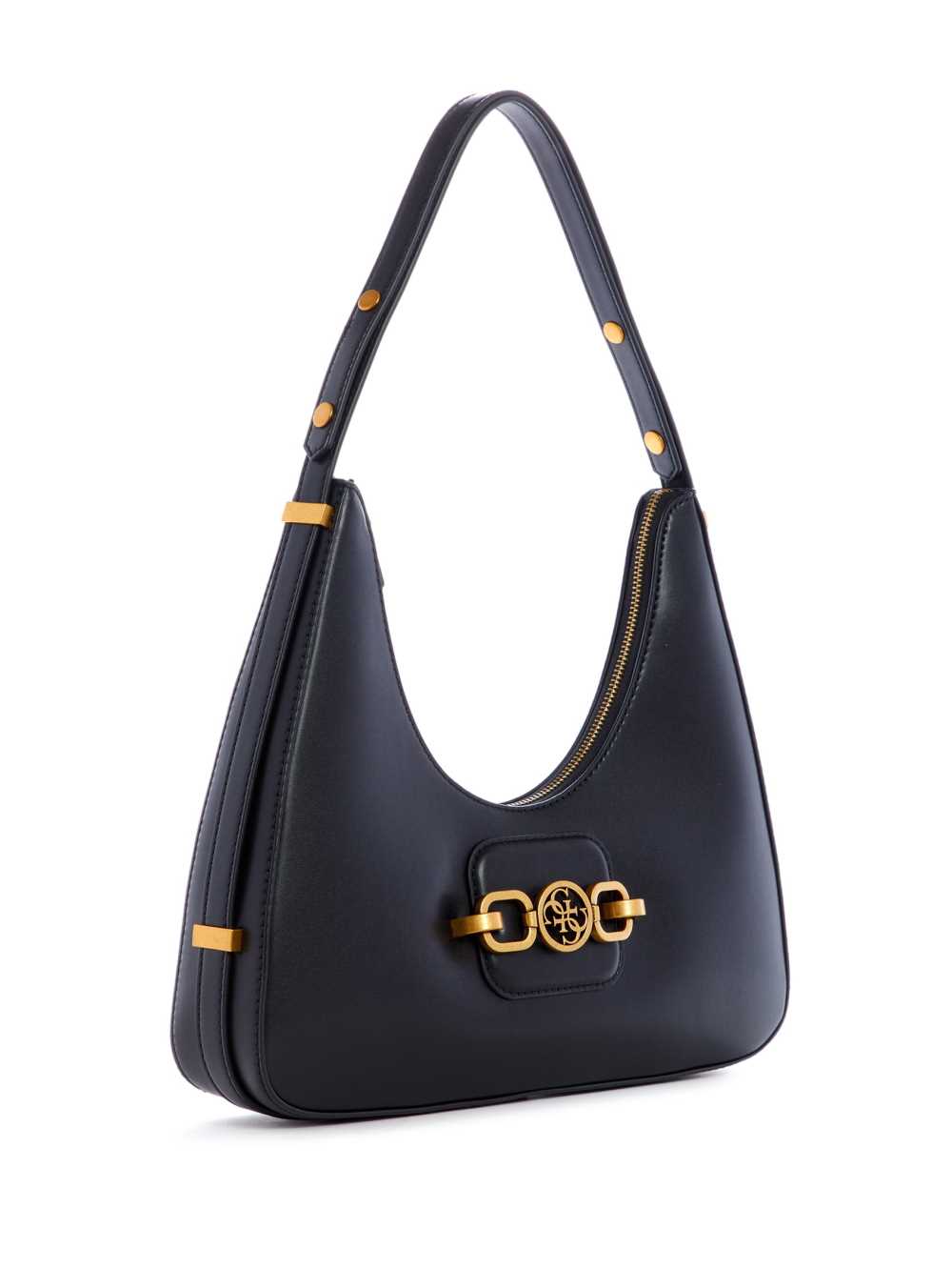 Black Women's Guess Hensely Hobo Bag Shoulder Bags Australia Sale | 430BMJIQH