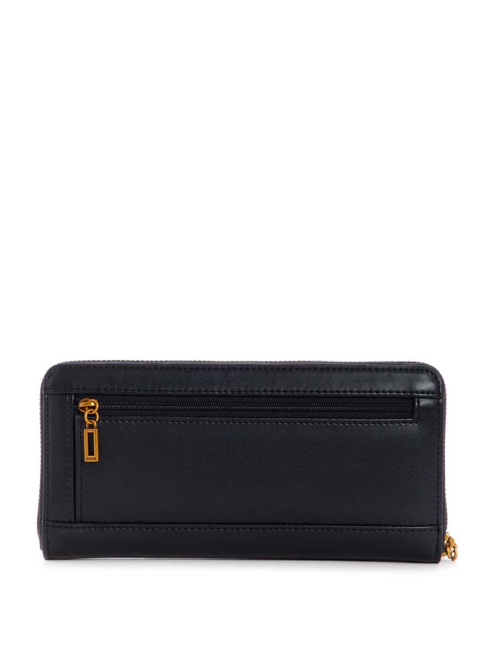 Black Women's Guess Hensely Large Zip-Around Wallets Australia Sale | 187NCVJYE