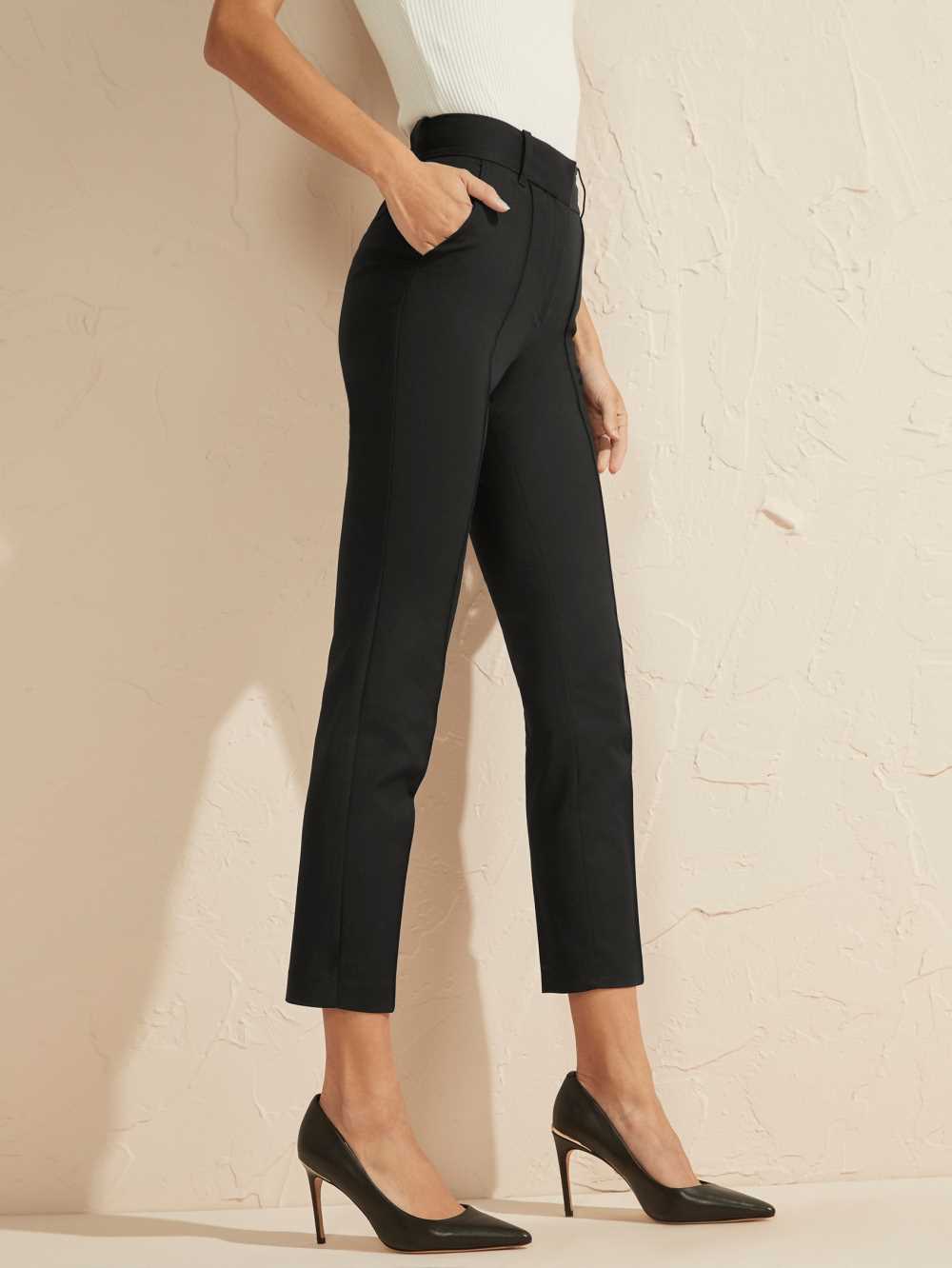 Black Women's Guess Hollywood Chino Pants Australia Sale | 420ZSHPJR