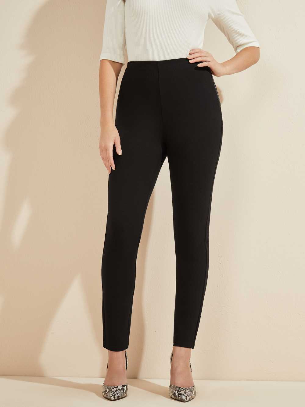 Black Women\'s Guess Jane Ponte Leggings Australia Sale | 236RHTCOF