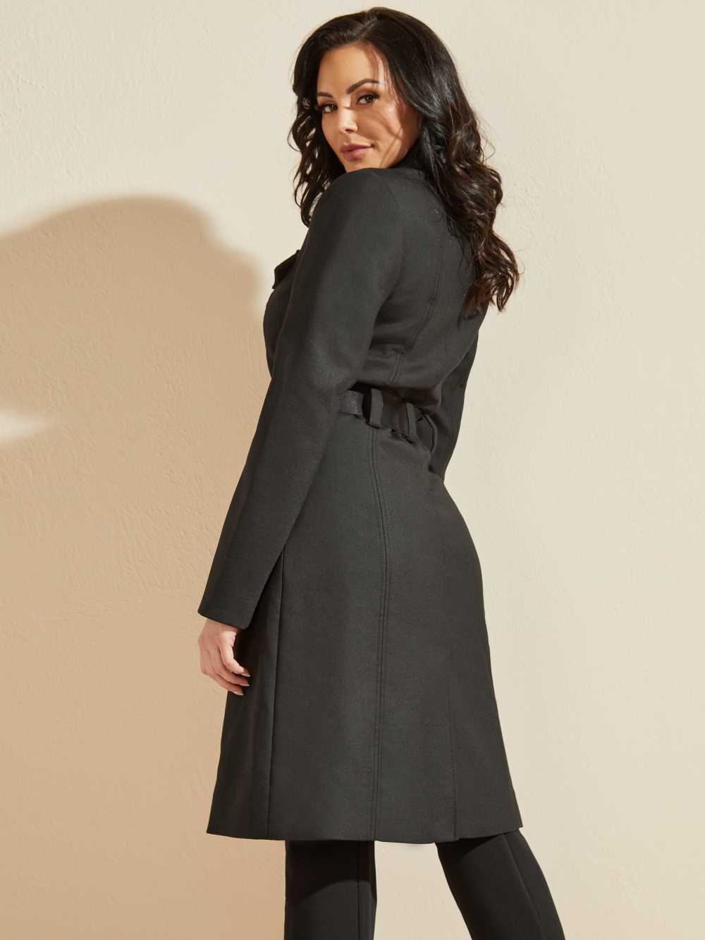 Black Women's Guess Karly Coats Australia Sale | 805GFNMVS