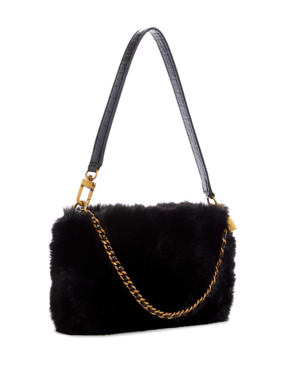 Black Women's Guess Katey Luxe Mini Shoulder Bags Australia Sale | 165LDGRMT