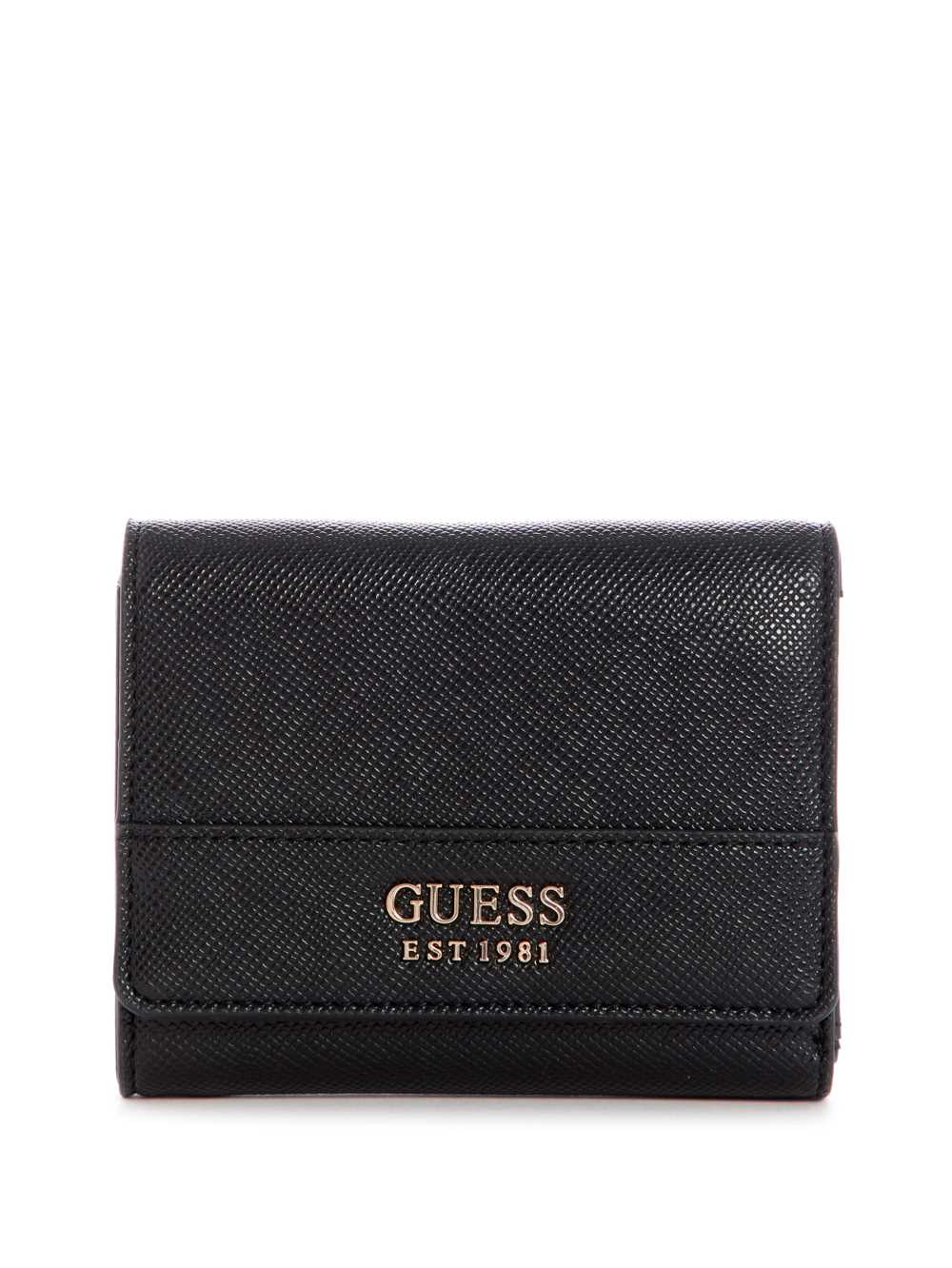 Black Women\'s Guess Katey Trifold Wallets Australia Sale | 546LIHMFC