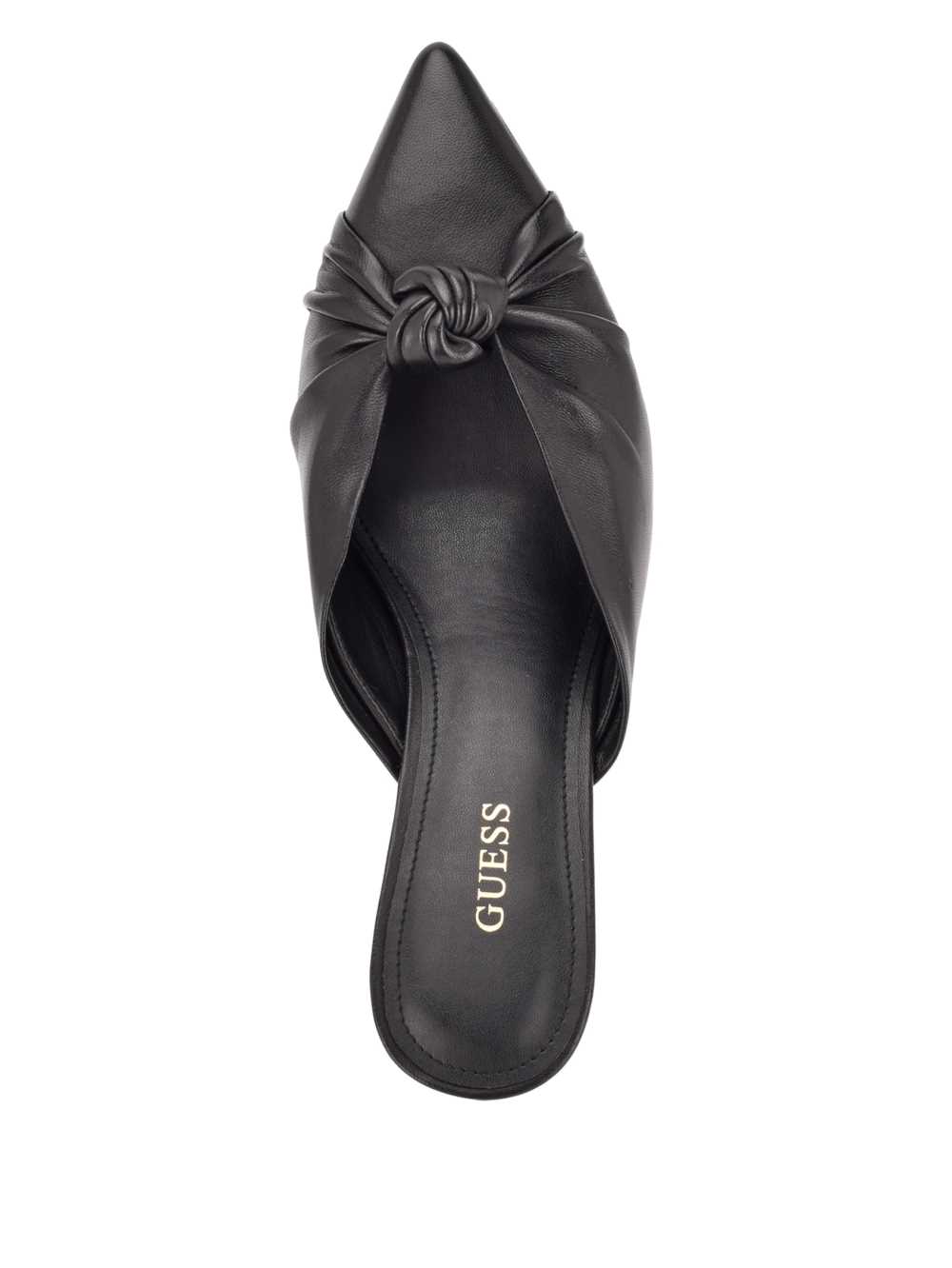 Black Women's Guess Knot Front Pointed Toe Mules Mules Australia Sale | 023UFXLBT