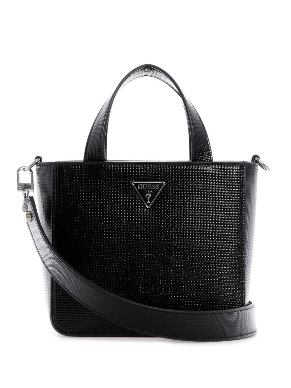 Black Women\'s Guess Layla Mini Tote Bags Australia Sale | 614UJRVIX