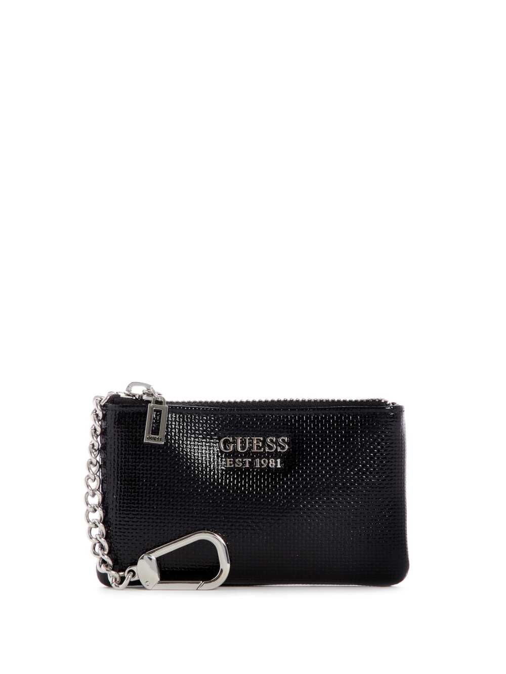 Black Women\'s Guess Layla Zip Pouch Wallets Australia Sale | 137MBZTIA