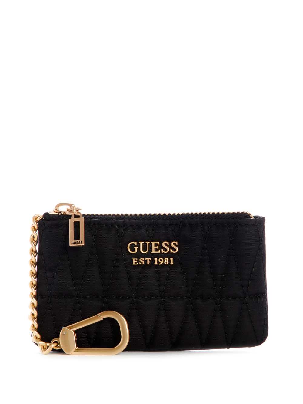 Black Women\'s Guess Layla Zip Pouch Wallets Australia Sale | 753ZLAJPS