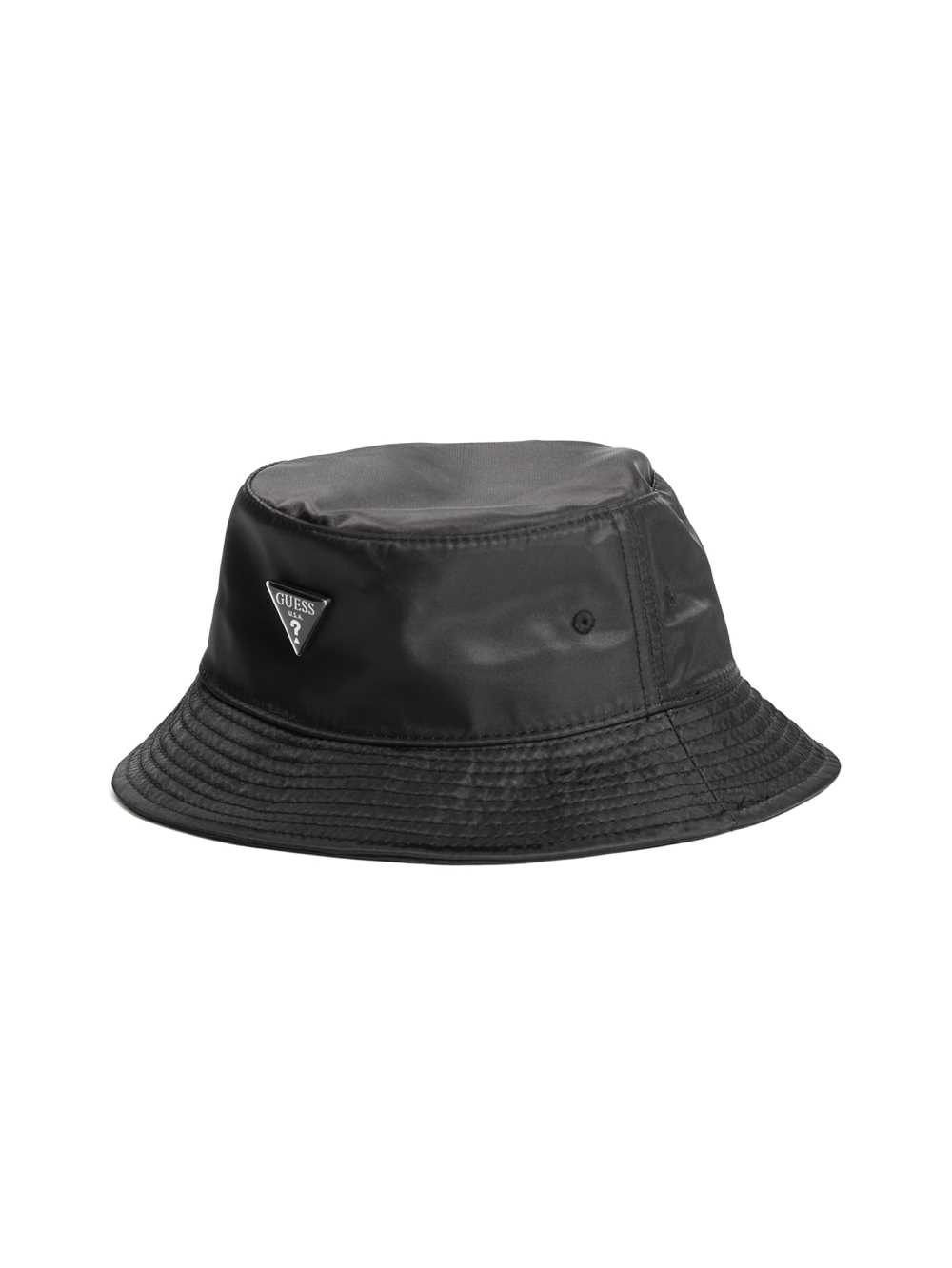 Black Women's Guess Logo Emblem Nylon Bucket Hats Australia Sale | 350THUBFV