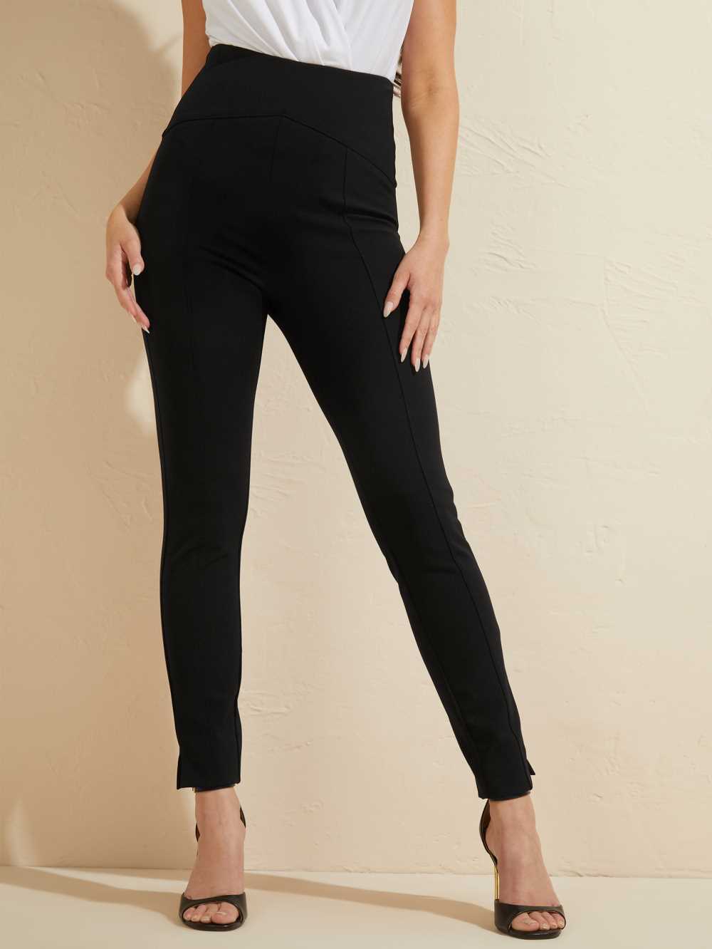 Black Women\'s Guess Moxie Super High-Rise Skinny Pants Australia Sale | 850NBJTYO