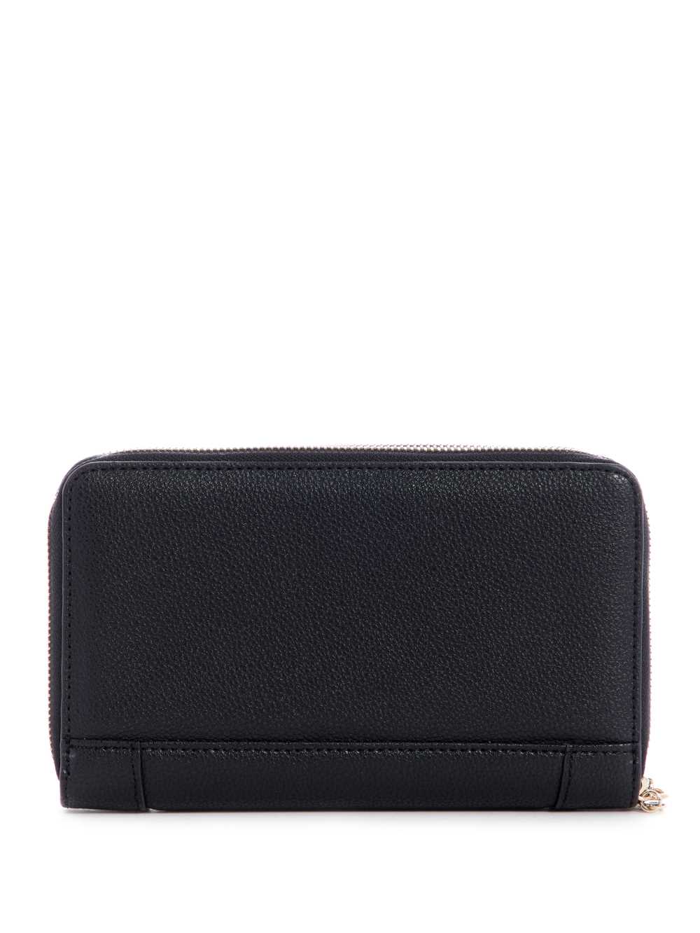 Black Women's Guess Naya Double Zip Wristlet Wallets Australia Sale | 081LNTAKB