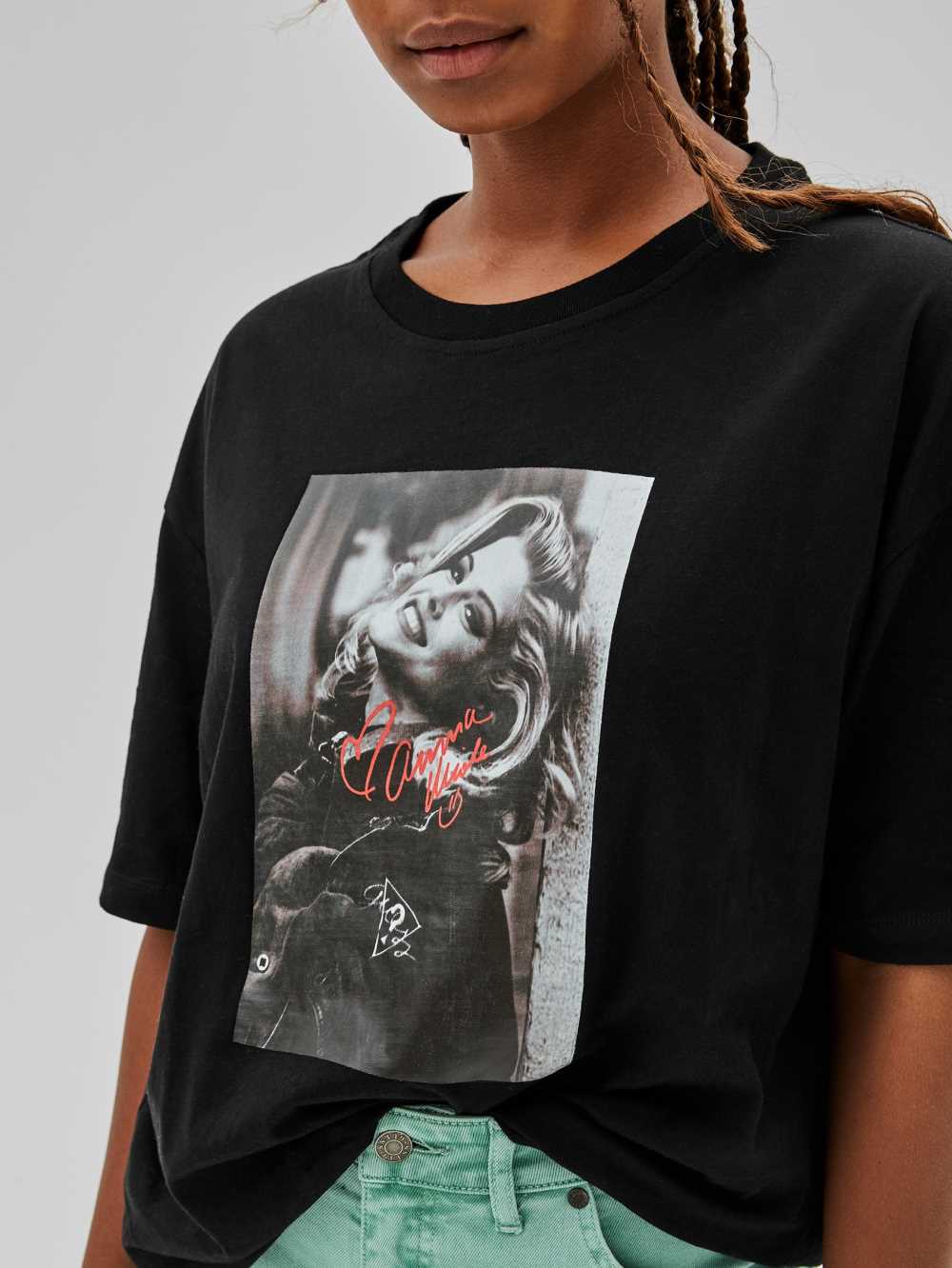 Black Women's Guess Originals x Anna Nicole Smith T-shirt Australia Sale | 376TFDOBR