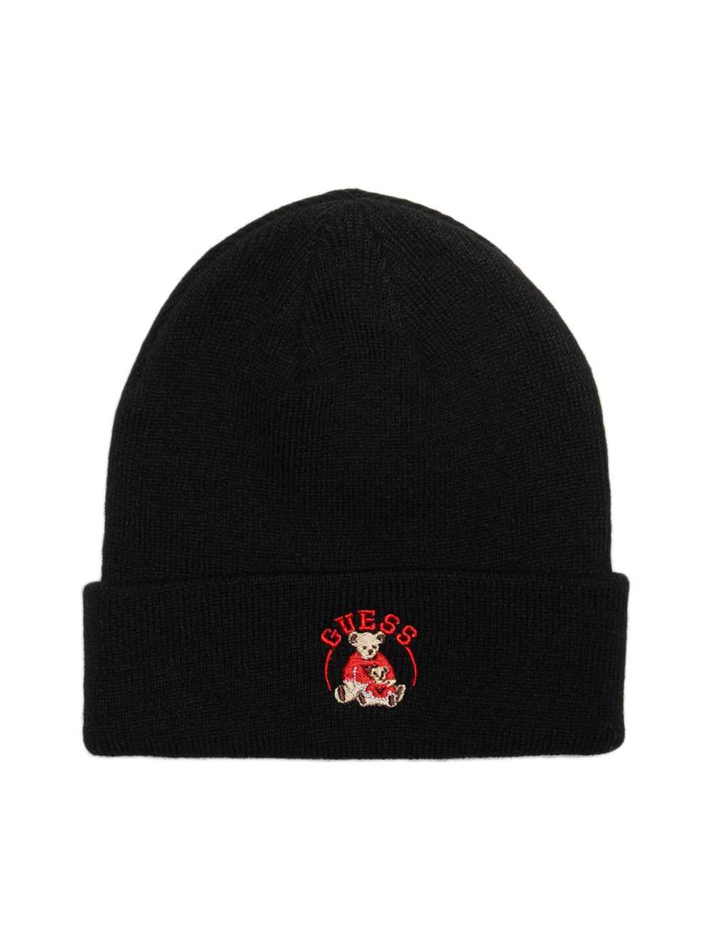 Black Women's Guess Originals x Bear Logo Beanie Australia Sale | 894CLUIBE