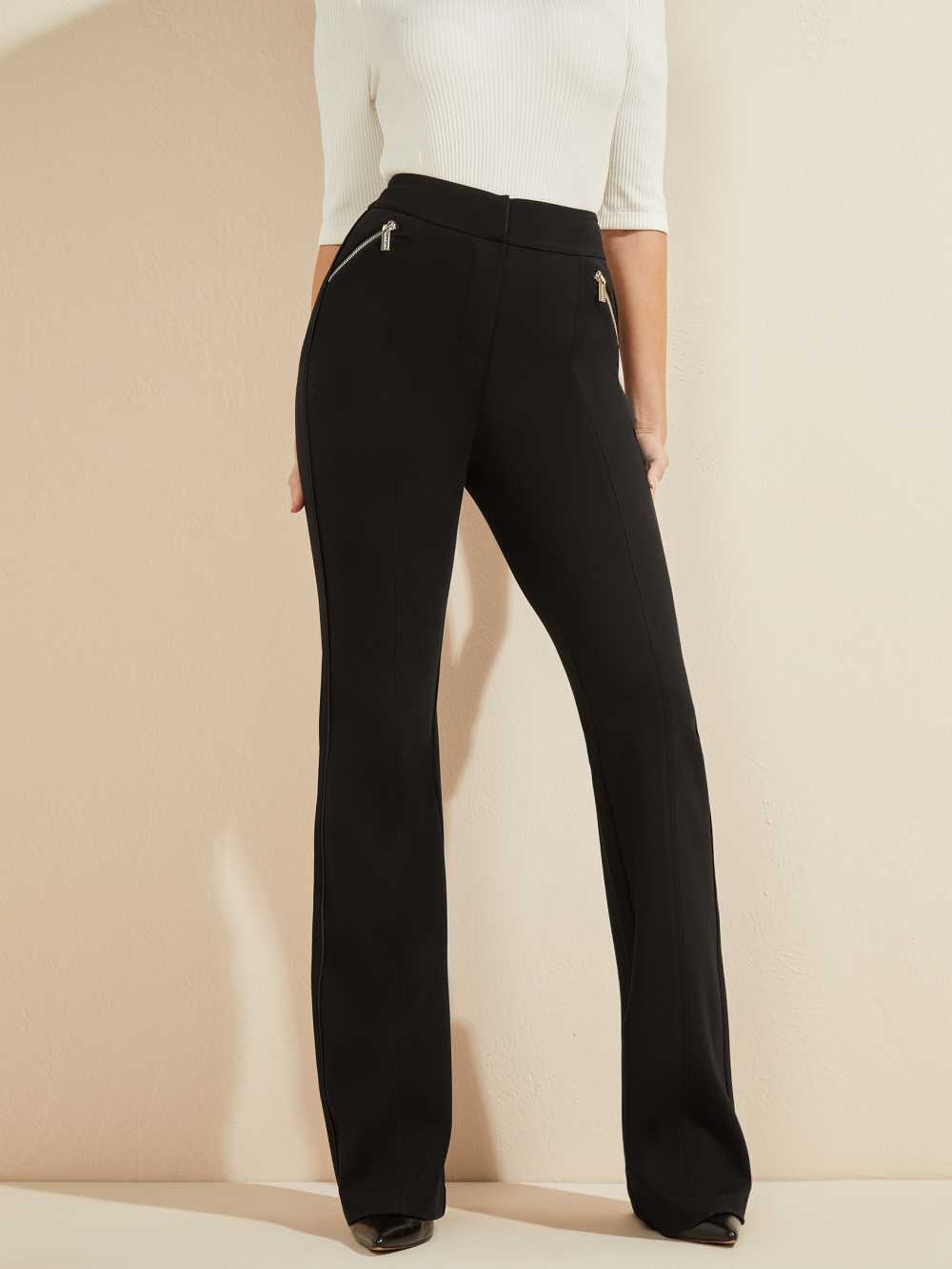 Black Women\'s Guess Ponte Pants Australia Sale | 963YHAULV